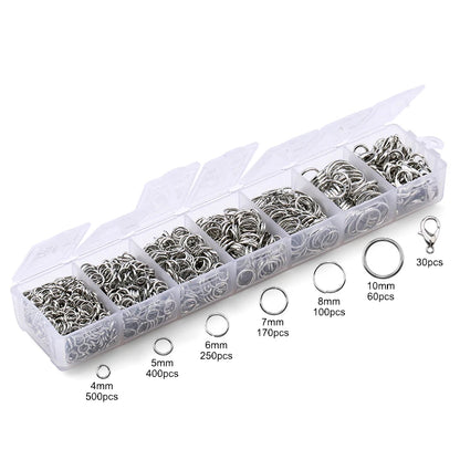 A Set Jewelry Findings Tool Set Open Jump Rings, Jewelry Pliers, Lobster Clasps Hooks, Jewelry Tweezers Jewelry Making Supplies