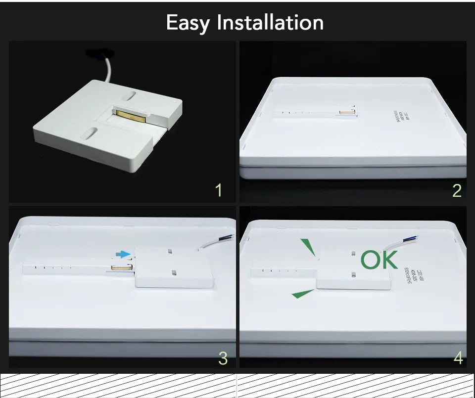 Square Led ceiling lamp, bedroom lighting, Neutral white, cold white, warm white, 48W 36W 24W 18W led ceiling light room, MARPOU