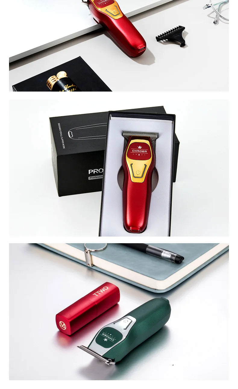 Powerful Professional Hair Trimmer For Men, 0 MM T Blade Electric Clipper, Rechargeable Barber Haircut Machine, Beard Trimmer Shaver