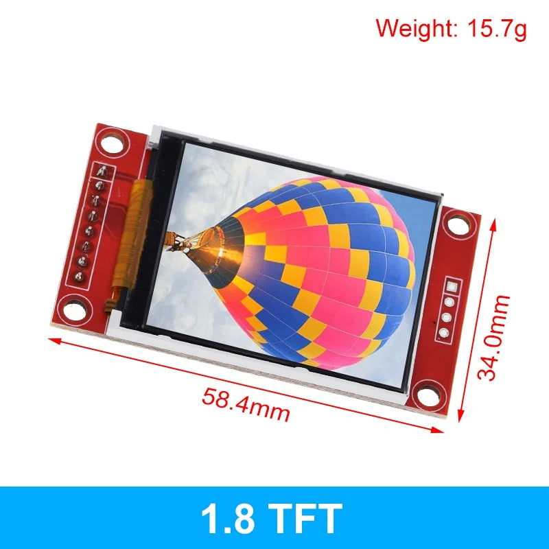 TFT Display, 0.96/1.3/1.44/1.8/2.4/2.8/3.5 Inch TFT Full Color Screen LCD Module, ST7735 ILI9341 Driver Interface SPI for Arduino