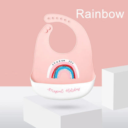 Babero de silicona impermeable para bebé, diseño de plátano, para alimentación de recién nacidos, delantal suave comestible, bufanda ajustable para eructos de bebé