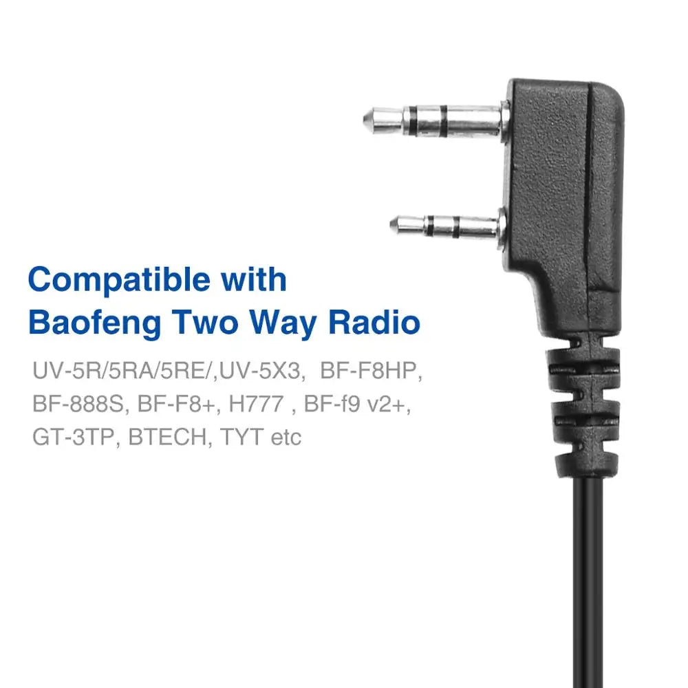 BaoFeng Walkie Talkie BF-780 2 Pin PTT Speaker Mic for Quansheng UV-K5 K6 Baofeng UV-5R BF-888S UV-5RH 21 17 PRO HAM Radio
