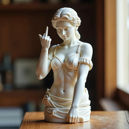 Vienna Goddess Statue, Middle Finger Resin Art Decor Funny Offensive Sculpture, Desktop Novelty Gift Decor Statue Home Decor