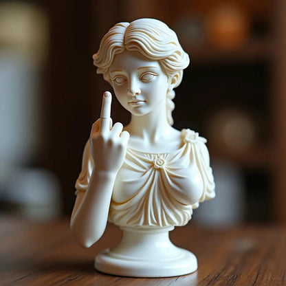 Vienna Goddess Statue, Middle Finger Resin Art Decor Funny Offensive Sculpture, Desktop Novelty Gift Decor Statue Home Decor