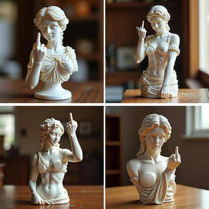 Vienna Goddess Statue, Middle Finger Resin Art Decor Funny Offensive Sculpture, Desktop Novelty Gift Decor Statue Home Decor