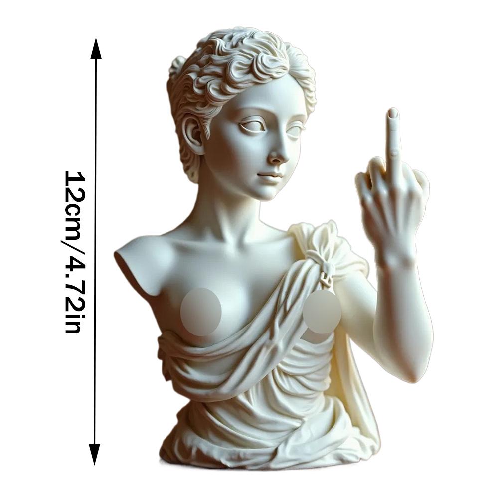 Vienna Goddess Statue, Middle Finger Resin Art Decor Funny Offensive Sculpture, Desktop Novelty Gift Decor Statue Home Decor