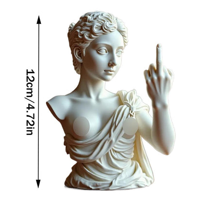 Vienna Goddess Statue, Middle Finger Resin Art Decor Funny Offensive Sculpture, Desktop Novelty Gift Decor Statue Home Decor