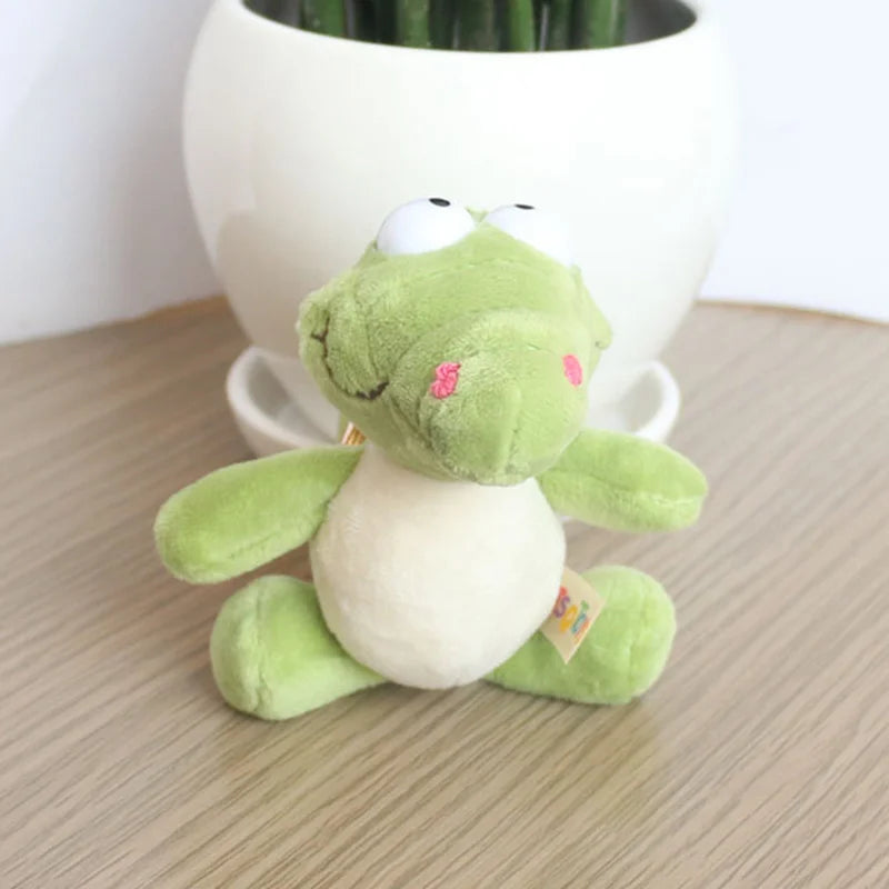 Cute Cartoon Animal Plush Keychain 15cm Turtle Elephant Tiger Lion Hippo Raccoon Bulldog Cat Penguin Monkey Plush Toy