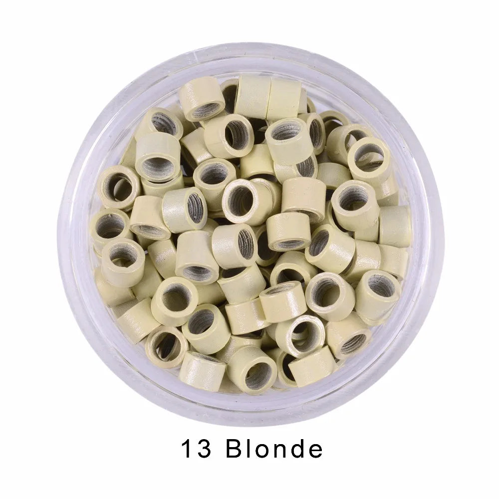 1000Pcs 4.0 mm Hair Extension Microringe Micro Links Rings Beads Links With Screws Thread Aluminium 7 Colors Optional