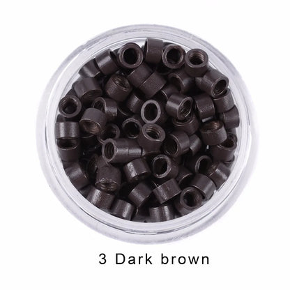 1000Pcs 4.0 mm Hair Extension Microringe Micro Links Rings Beads Links With Screws Thread Aluminium 7 Colors Optional