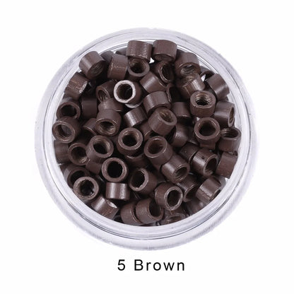 1000Pcs 4.0 mm Hair Extension Microringe Micro Links Rings Beads Links With Screws Thread Aluminium 7 Colors Optional