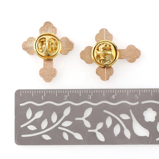 Enamel Brooches Pins Crucifix Saint Christ Metal Badges Cross Lapel Pins for Clothes Vintage Boutonniere Collar Jewelry