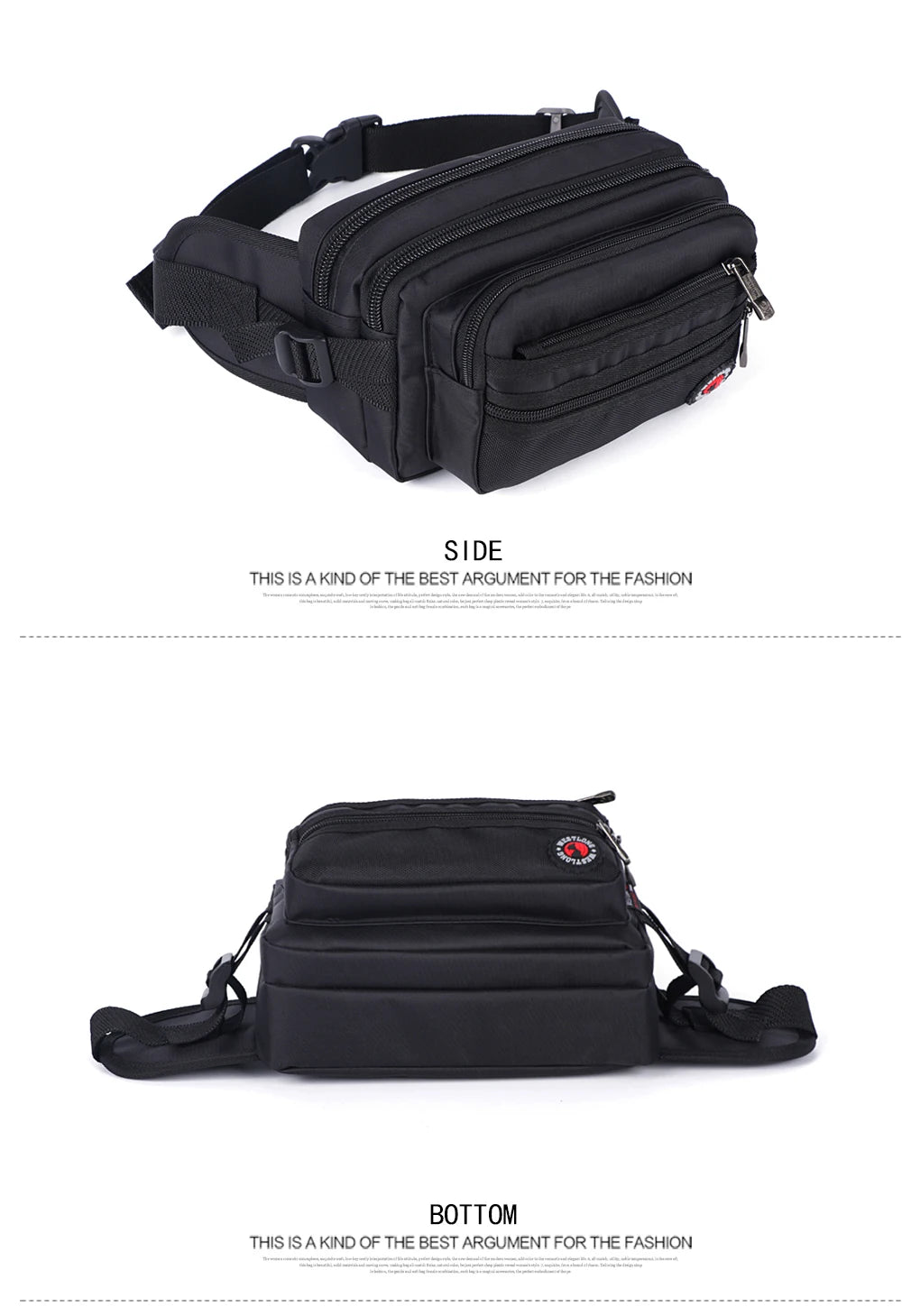 Waist Pack, Casual Functional Fashion Men Waterproof Fanny Pack, Women Belt Bum Bag, Male Phone Wallet Pouch Bags, Unisex 98011