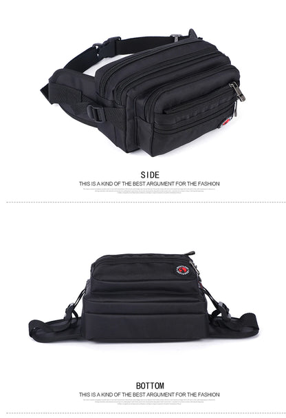 Waist Pack, Casual Functional Fashion Men Waterproof Fanny Pack, Women Belt Bum Bag, Male Phone Wallet Pouch Bags, Unisex 98011