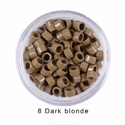 1000Pcs 4.0 mm Hair Extension Microringe Micro Links Rings Beads Links With Screws Thread Aluminium 7 Colors Optional
