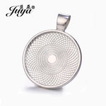 10Pcs, Pendant Cabochon Base, DIY Jewelry Making 25mm Inner Size Plated Crafts Setting, Necklace jewellery Findings Accessory, JUYA