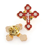 Enamel Brooches Pins Crucifix Saint Christ Metal Badges Cross Lapel Pins for Clothes Vintage Boutonniere Collar Jewelry