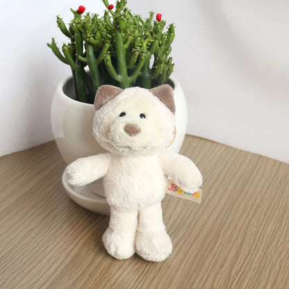 Cute Cartoon Animal Plush Keychain 15cm Turtle Elephant Tiger Lion Hippo Raccoon Bulldog Cat Penguin Monkey Plush Toy