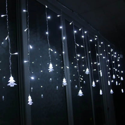 Window Curtain String Lights 4M Fairy Light Outdoor for Room Decor Christmas Bedroom Party Wedding Home Garden Wall Decorations