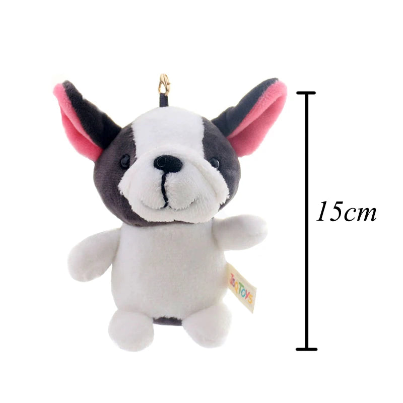 Cute Cartoon Animal Plush Keychain 15cm Turtle Elephant Tiger Lion Hippo Raccoon Bulldog Cat Penguin Monkey Plush Toy