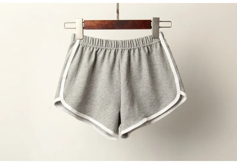 Sports Shorts, Women Summer New Candy Color Anti Emptied Skinny Shorts, Casual Lady Elastic Waist Beach Correndo Short Pants