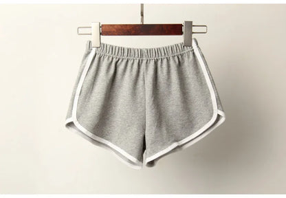 Sports Shorts, Women Summer New Candy Color Anti Emptied Skinny Shorts, Casual Lady Elastic Waist Beach Correndo Short Pants