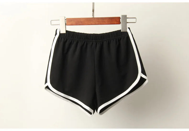 Sports Shorts, Women Summer New Candy Color Anti Emptied Skinny Shorts, Casual Lady Elastic Waist Beach Correndo Short Pants