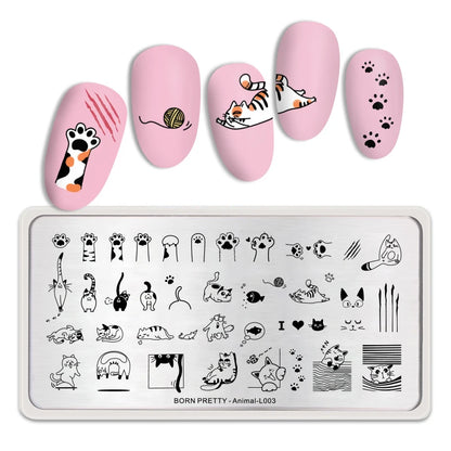 BORN PRETTY Stamping Plate Snowflake Winter Christmas Flower Snakes Design For Nail Polish Printing Template Tools Supplies