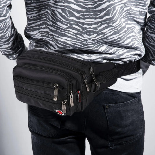Waist Pack, Casual Functional Fashion Men Waterproof Fanny Pack, Women Belt Bum Bag, Male Phone Wallet Pouch Bags, Unisex 98011