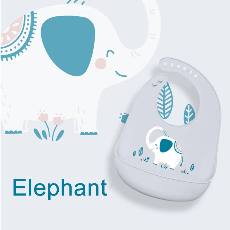 Babero de silicona impermeable para bebé, diseño de plátano, para alimentación de recién nacidos, delantal suave comestible, bufanda ajustable para eructos de bebé