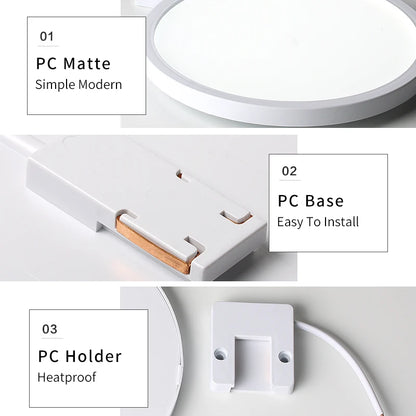 LED Ceiling Light 6W 9W 13W 18W 24W Modern Surface Ceiling Lamp AC85-265V For Kitchen Bedroom Bathroom Lamps