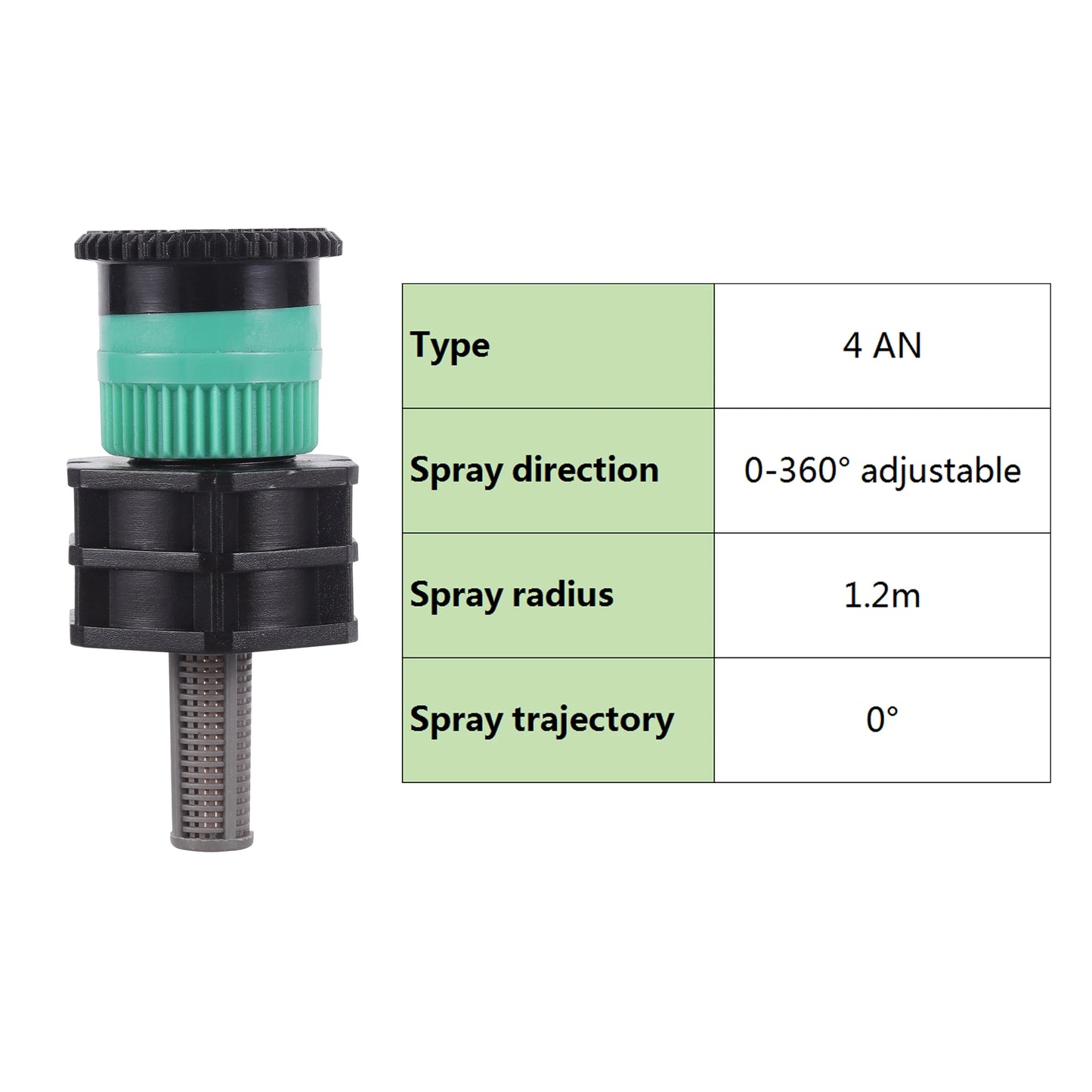 1Pc, Pop-up Sprinklers Replacement, Scattering Nozzles, 0~360 Degree Adjustable Garden Park Or Farm Grass Lawn Or Crops Irrigation Tool