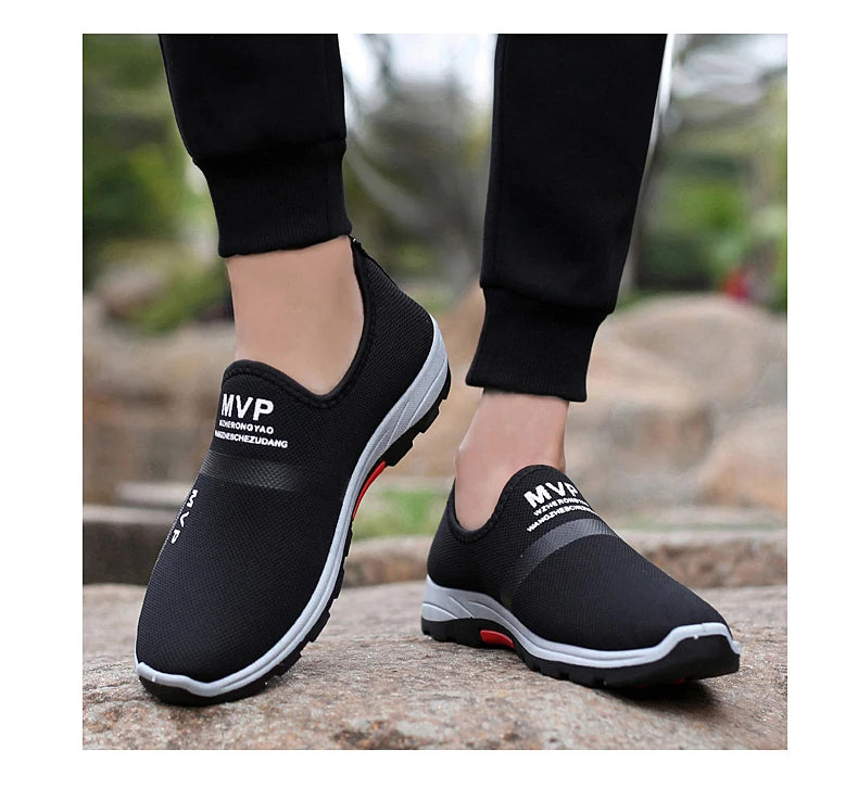 Summer Mesh Men Shoes, Lightweight Sneakers, Men Fashion Casual Walking Shoes, Breathable Slip-on Mens Loafers, Zapatillas Hombre