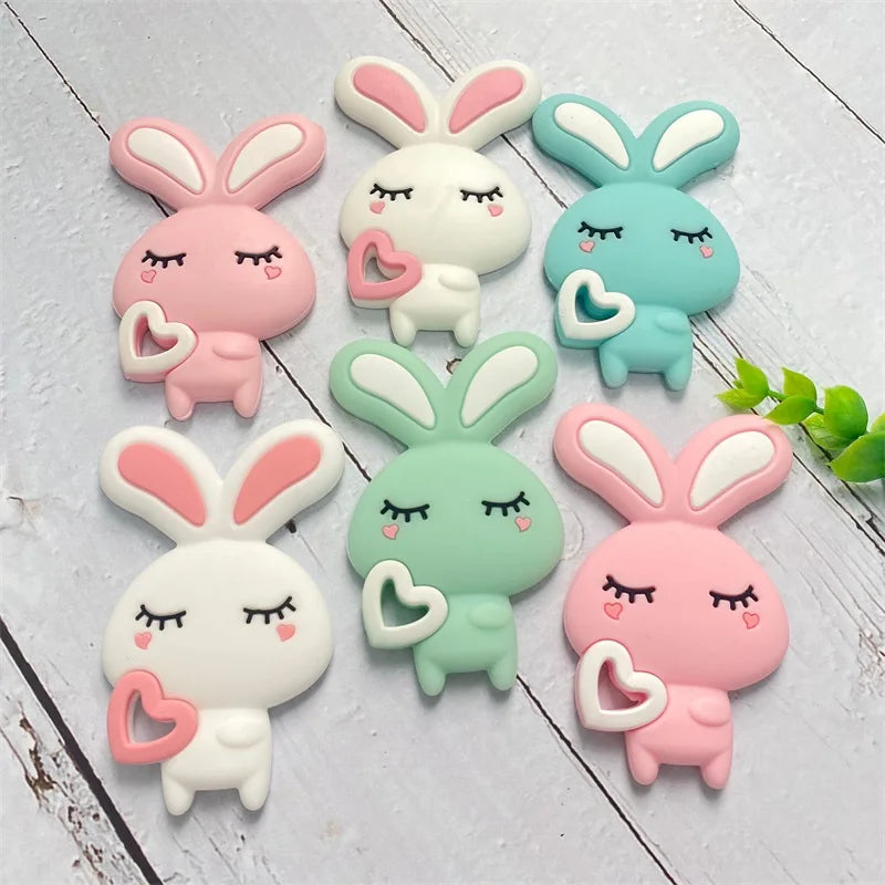 1Pcs, Silicone Dinosaur Teether, Cartoon Animal Rodent Teeth, Necklace Food Grade Baby Chew Toy