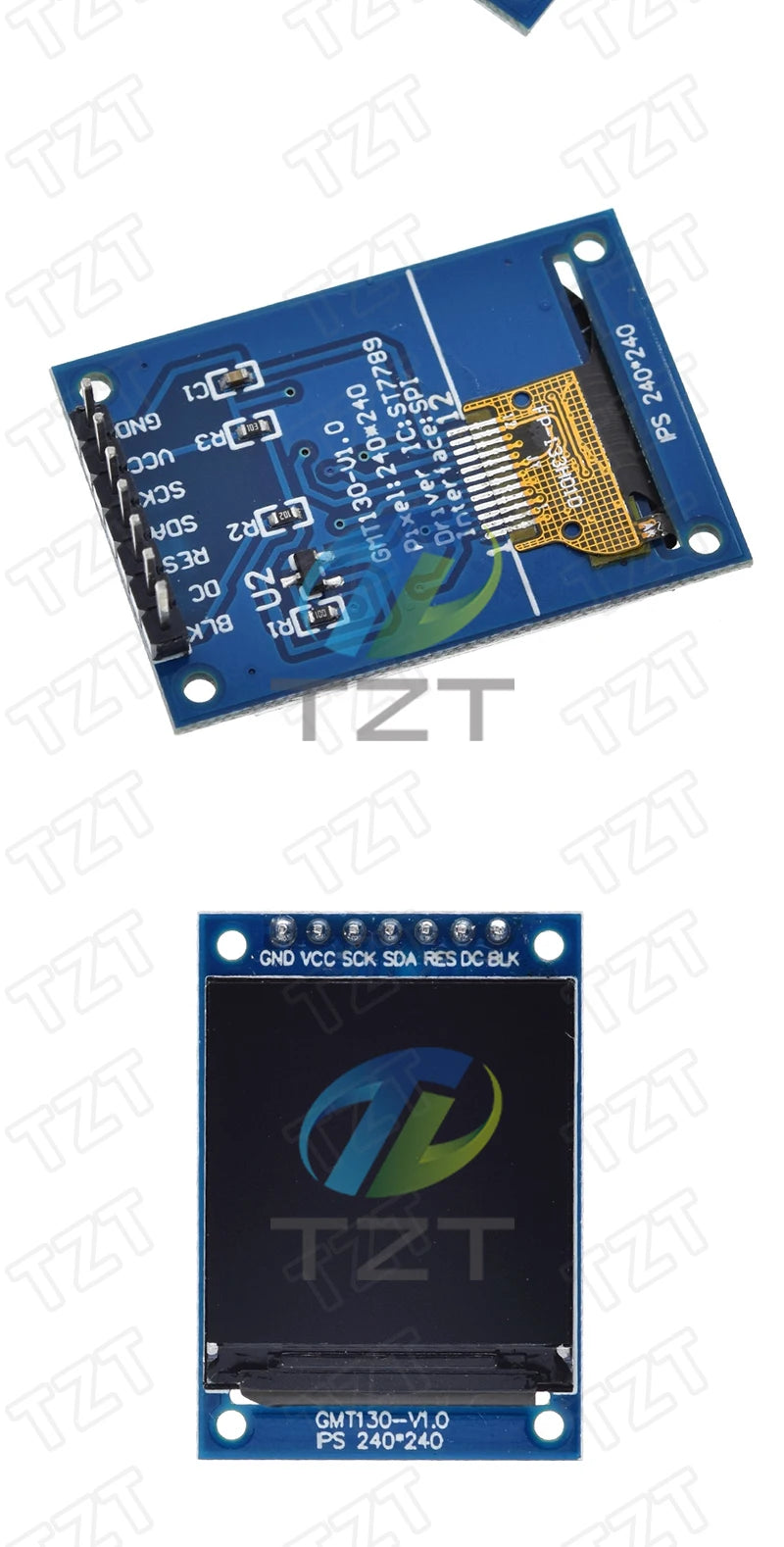 TFT Display 0.96 / 1.3 inch IPS 7P SPI HD 65K Full Color LCD Module ST7735 / ST7789 Drive IC 80*160 240*240 (Not OLED)