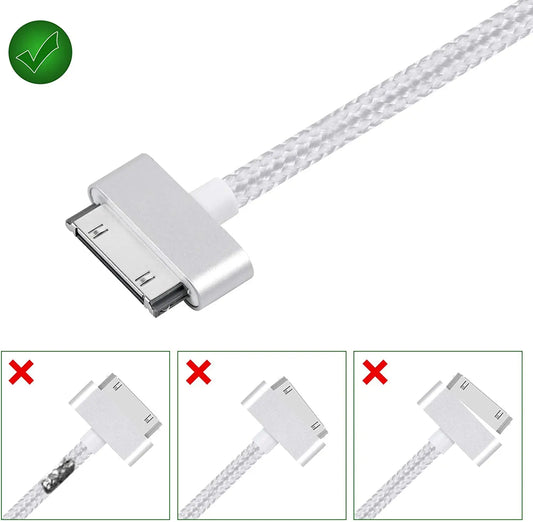 1m 2m 3m Braided USB Data Charger Cable for iPhone 4S 4 S 3GS iPad 1 2 3 iPod Nano iTouch Fast Charging Data Sync Cable Cord