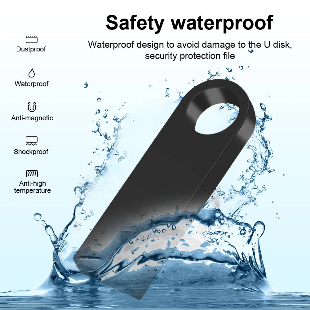 Hot Sale Metal Key Chain 3.0 USB Flash Drive 128GB Pen Drive 8GB 16GB 32GB 64GB Memory U Stick 3. 0 High Speed Pendrive