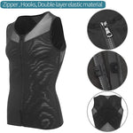 Men's Body Shaper, Abdomen Slimming Shapewear, Belly Shaping Corset, Top Gynecomastia Compression Shirts WIth Zipper Waist Trainer