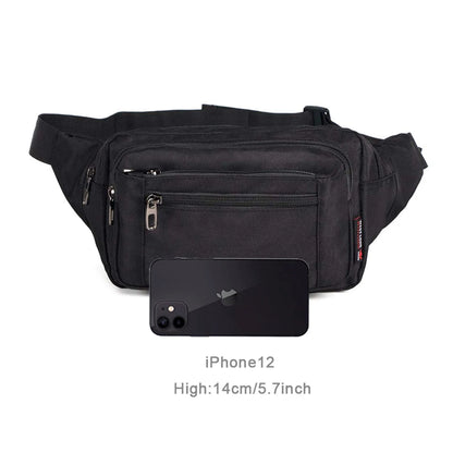 Waist Pack, Casual Functional Fashion Men Waterproof Fanny Pack, Women Belt Bum Bag, Male Phone Wallet Pouch Bags, Unisex 98011