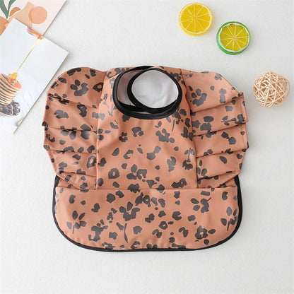 Baby Bibs INS Nordic Style Angel Feed Pocket Burp Girl Boy Infant Meals Bib Waterproof Easy Clean Cute Elephant Bibs Soft PU