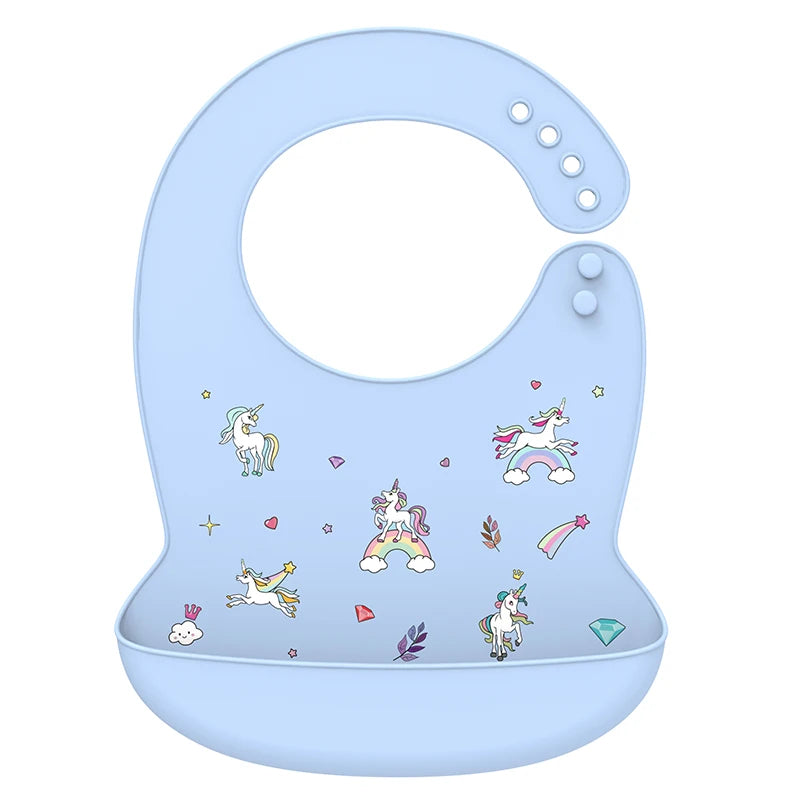 Babero de silicona impermeable para bebé, diseño de plátano, para alimentación de recién nacidos, delantal suave comestible, bufanda ajustable para eructos de bebé