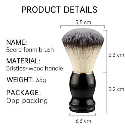 Beard Shaving Brush Makeup brushes 1pcs Wooden Handle Bristle Hair Salon Barber Soap Foam Shave Men Facial Cleaning Tools