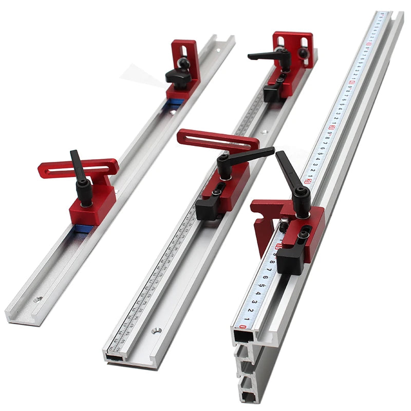 Woodworking T-track Stop T-Slot Limiter Aluminum Miter Track Fence Flip Stop Chute Locator Carpenter DIY Workbench Tools