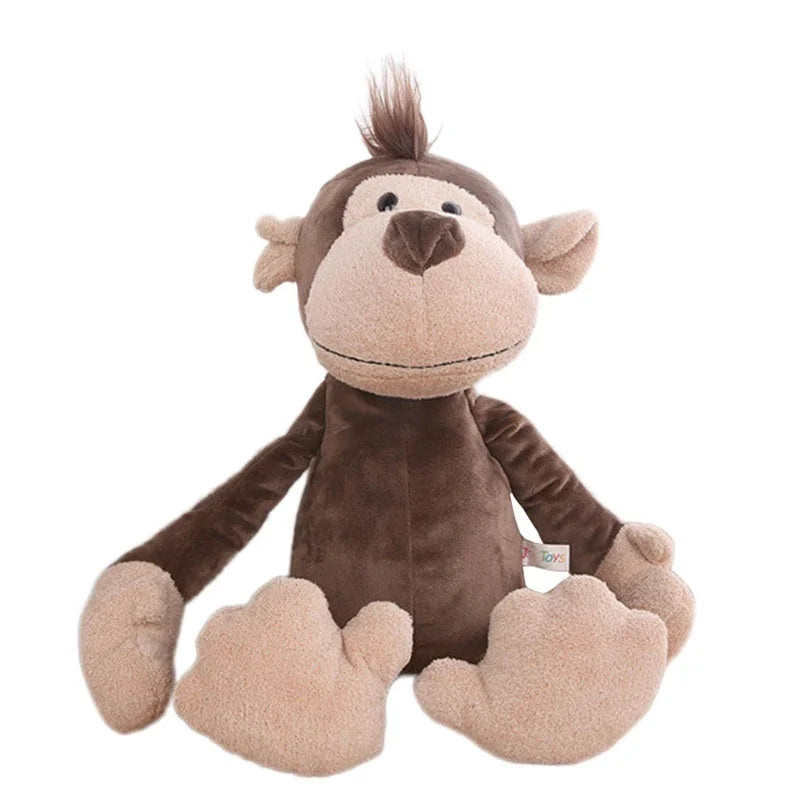 Stuffed Plush Animal Toys Soft Dolls Jungle Lion Elephant Tiger Dog Fox Monkey Deer Children Gift Kawaii Baby Kids Hobby Toys