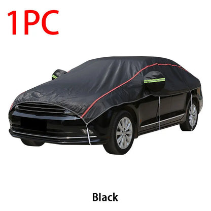 Universal Half Car Cover, Waterproof Outdoor Cover, Oxford Sun Rain Uv Protection, Dustproof Snowproof Car Body Cover for SUV Sedan