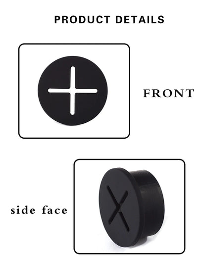 Desk Cord Grommet, Flexible Silicone Cable Hole Cover, Wire Organizer, Cable Pass Through, Round Gasket White