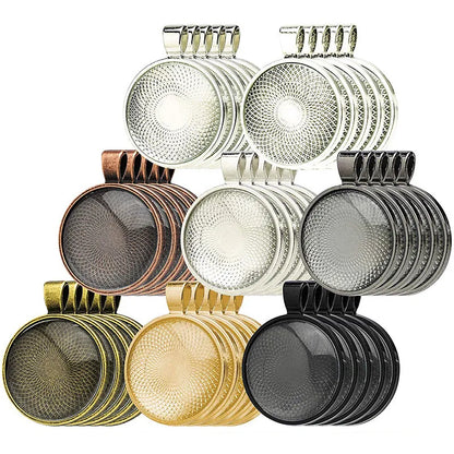 10Pcs, Pendant Cabochon Base, DIY Jewelry Making 25mm Inner Size Plated Crafts Setting, Necklace jewellery Findings Accessory, JUYA