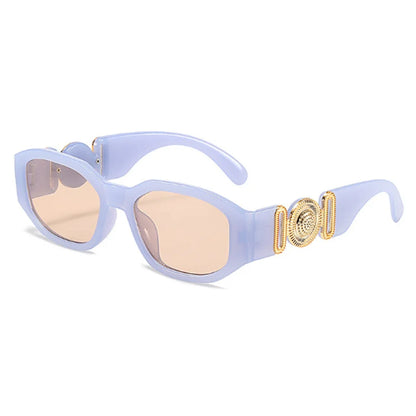 Vintage Polygon Sunglasses, Woman Fashion Brand, Small Frame Sun Glasses, Female Personality Candy Colors Retro Designer Shades