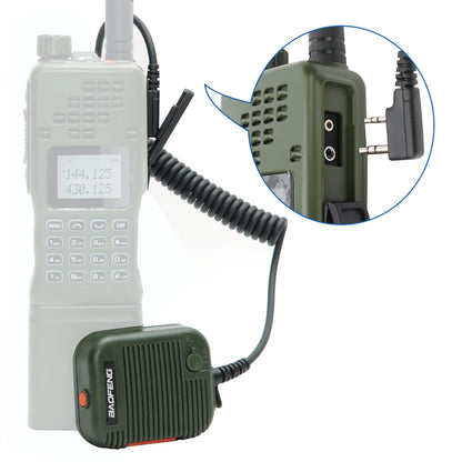 Baofeng AR-152 Tactical Remote Speaker Mic K Plug 2 Pin Volume Adjustable For AR-152 UV-5R UV-25 PRO Walkie Talkie Two Way Radio