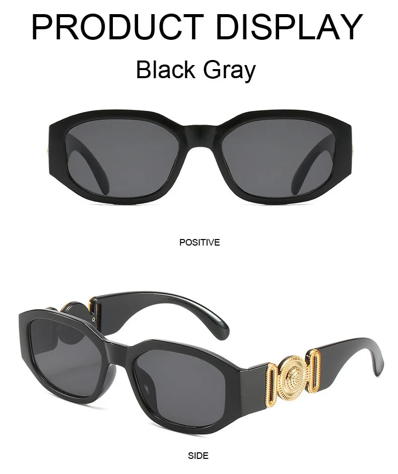 Vintage Polygon Sunglasses, Woman Fashion Brand, Small Frame Sun Glasses, Female Personality Candy Colors Retro Designer Shades